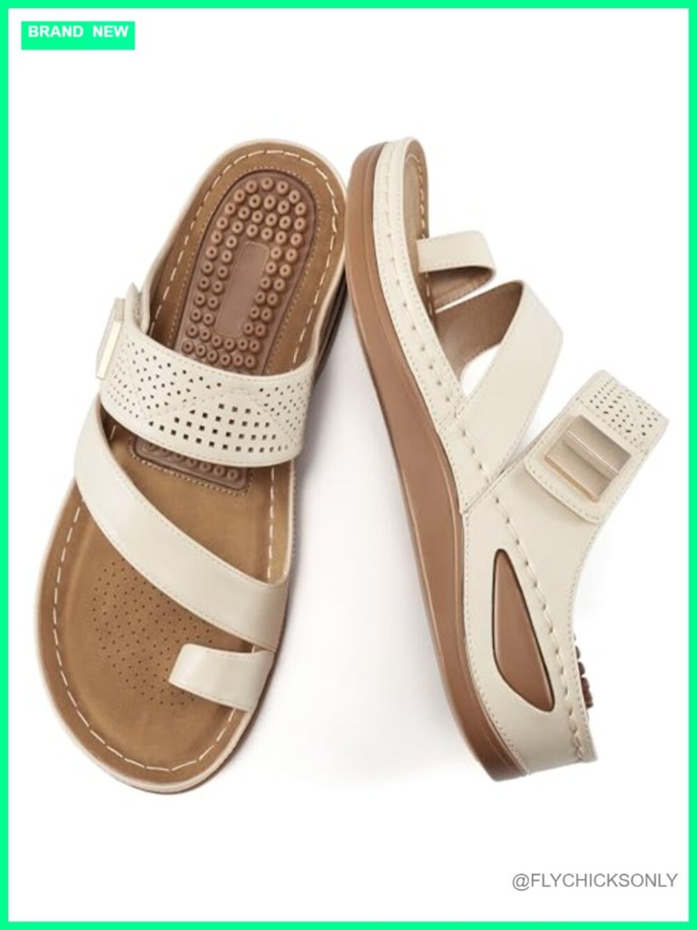 FUDYNMALC Womens Faux Leather Wedge Orthopedic Bunion Sandals Comfortable